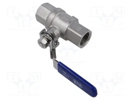 GEBO Válvula de bola con sistema de bloqueo, acero inoxidable 1.4408, G 1/2'' interno