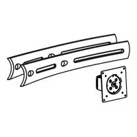 Ergotron DS100 Extensor de Cruceta Corta Negro - Amplía Cruceta a 115 cm para Soporte de hasta 3 Monitores LCD, Montaje VESA 75/100, 14 kg Capacidad
