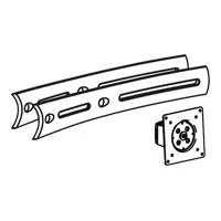 Ergotron DS100 Crossbar Extender, Short, 14 kg, Negro