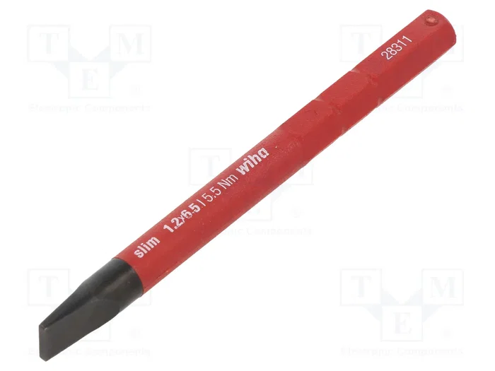 WIHA Punta de destornillador aislada plana 6,5x1,2mm 75mm WIHA Punta de destornillador aislada plana 6,5x1,2mm 75mm