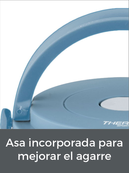 Thermosport Fiambrera Plástico Acero 0.6L - Dimensiones: 15.6 cm Ancho x 18 cm Alto x 15.3 cm Largo (6 Unidades)
