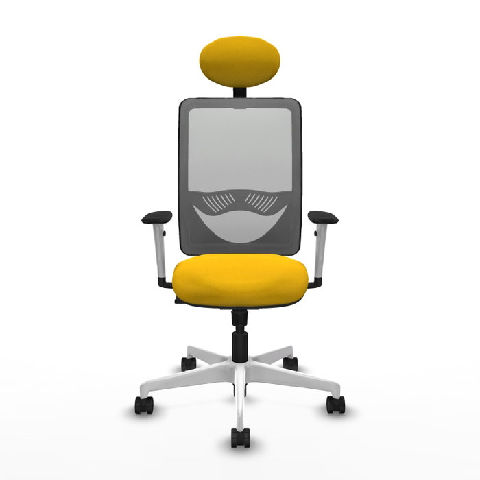 PIQUERAS Y CRESPO Silla de oficina Zulema con mecanismo Sincro, Amarillo y Gris PIQUERAS Y CRESPO Silla de oficina Zulema con mecanismo Sincro, Amarillo y Gris