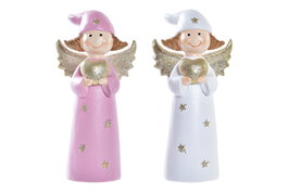 DKD Home Decor Figura de Porcelana Ángel Surtido