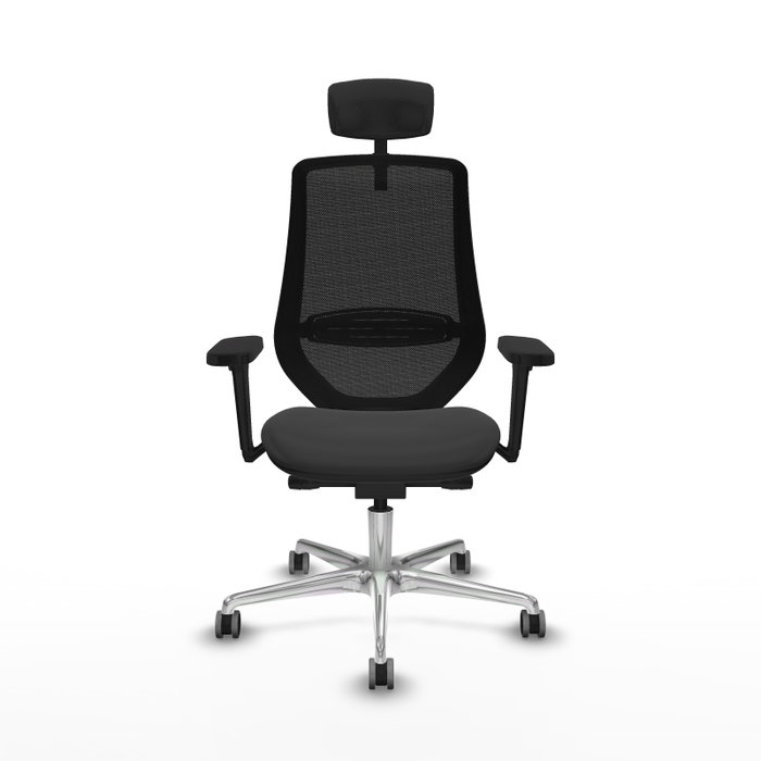 PIQUERAS Y CRESPO Silla de oficina Mardos con mecanismo Sincro/Traslack, Gris oscuro y Negro