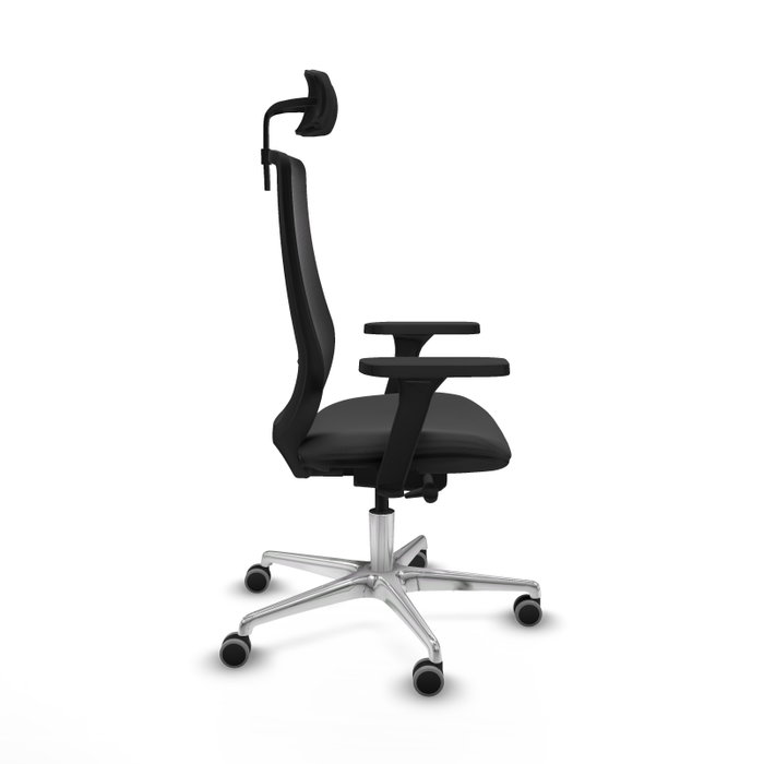 PIQUERAS Y CRESPO Silla de oficina Mardos con mecanismo Sincro/Traslack, Gris oscuro y Negro