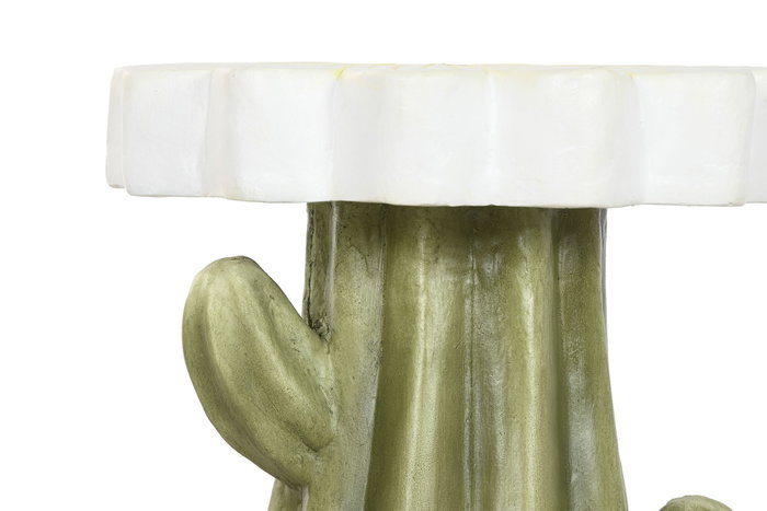 DKD Home Decor Mesita Auxiliar Shabby Blanco Verde Magnesia Fibra de Vidrio 32.5 x 42.5 x 32.5 cm DKD Home Decor Mesita Auxiliar Shabby Blanco Verde Magnesia Fibra de Vidrio 32.5 x 42.5 x 32.5 cm