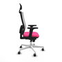 PIQUERAS Y CRESPO Silla de oficina Horna Rosa y Blanco con mecanismo Sincro