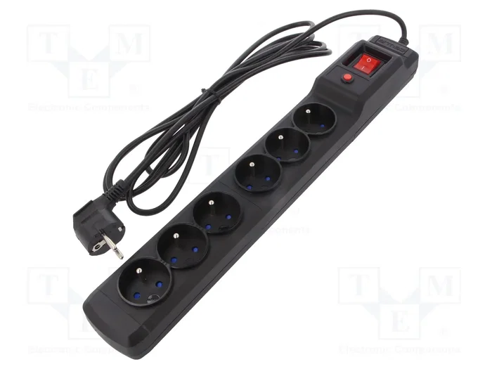 Armac Multi M6 Regleta protectora con 6 tomas y cable de 3m, negra Armac Multi M6 Regleta protectora con 6 tomas y cable de 3m, negra