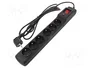 Armac Multi M6 Regleta protectora con 6 tomas y cable de 3m, negra