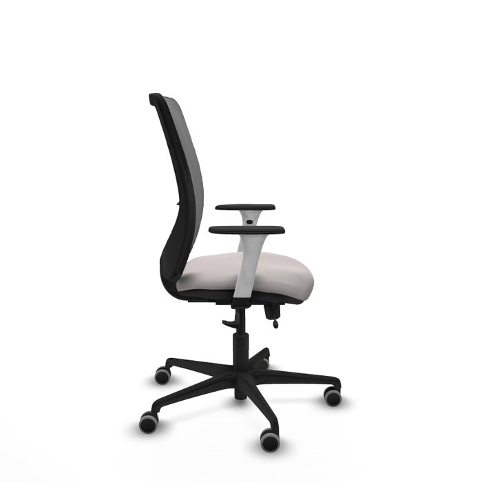 PIQUERAS Y CRESPO Silla de oficina Zulema con mecanismo Sincro/Traslack, Blanco y Gris