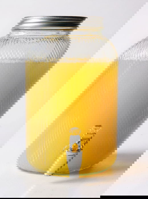 Inde Tarro Vidrio Dispensador con Grifo Lines 4L La Mediterran 15x26cm (6 Unidades)