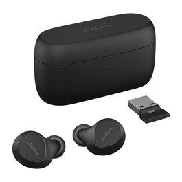 Jabra Evolve2 Buds - Auriculares Bluetooth True Wireless (TWS) Intraurales para Llamadas y Música Profesionales - Negro - Certificados para Microsoft Teams, Zoom, ANC, Batería 33h