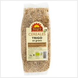 BIOGRA Trigo en Grano Ecológico Bio - 500 g - Granos Integrales - Rico en Fibra, Vitaminas B y Minerales - Vegano - Sin Lactosa