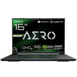 GIGABYTE AERO X16 1VH93ESC94AH Portátil Gaming 16 pulgadores WQXGA 165Hz AMD Ryzen AI 7 350 16GB 1TB SSD RTX 5060
