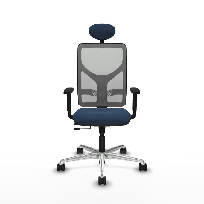 PIQUERAS Y CRESPO Silla de oficina Motilla Azul marino y Gris PIQUERAS Y CRESPO Silla de oficina Motilla Azul marino y Gris