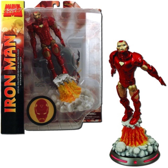 Diamond Select Toys Iron Man Figura 18 cm Marvel Select PVC