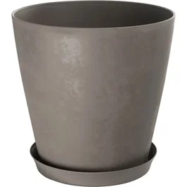 GARDEN ID Maceta Redonda Swing Cone Turba Ø 30 cm - 14 L - Altura 29 cm - Color Turba (1610007)