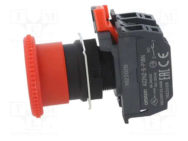 OMRON A22NE-M-P202-N Interruptor de emergencia rojo 22mm OMRON A22NE-M-P202-N Interruptor de emergencia rojo 22mm