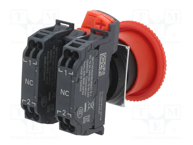 OMRON A22NE-M-P202-N Interruptor de emergencia rojo 22mm OMRON A22NE-M-P202-N Interruptor de emergencia rojo 22mm