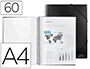 Liderpapel Carpeta Escaparate con Espiral, 60 Fundas, Polipropileno, Din A4, Negro