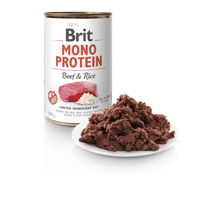 Brit Mono Protein Ternera y Arroz 6 Latas 400g Comida Perros Alergias Sin Gluten Sin Soja Sin OGM Brit Mono Protein Ternera y Arroz 6 Latas 400g Comida Perros Alergias Sin Gluten Sin Soja Sin OGM