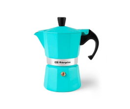 ORBEGOZO Cafetera de Aluminio KFV 645 Verde 6 Tazas