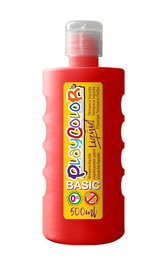 Tempera Playcolor Liqüid Liquida 500 Ml (Botella) Rojo (Set de 6)