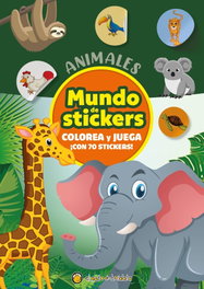 GATO DE HOJALATA, Animales: Mundo stickers - COLOREA Y JUEGA
