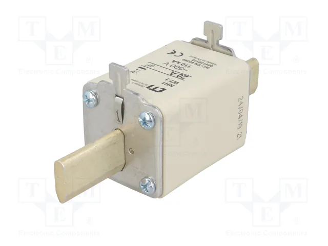 ETI POLAM Fusible NH1 de cartucho de cerámica 20A 500VAC gF ETI POLAM Fusible NH1 de cartucho de cerámica 20A 500VAC gF