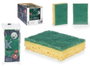 Arte Regal Set 6 Estropajos Tricapa Con Esponja Vegetal Amarillo/Verde 25 x 5 x 12 cm (Set de 14)