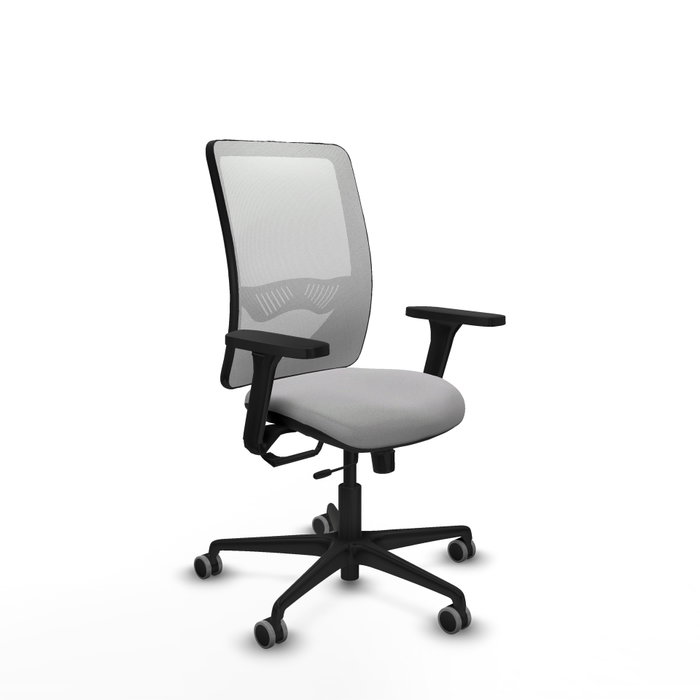 PIQUERAS Y CRESPO Silla de oficina Zulema con mecanismo Sincro/Traslack, Gris claro y Blanco PIQUERAS Y CRESPO Silla de oficina Zulema con mecanismo Sincro/Traslack, Gris claro y Blanco