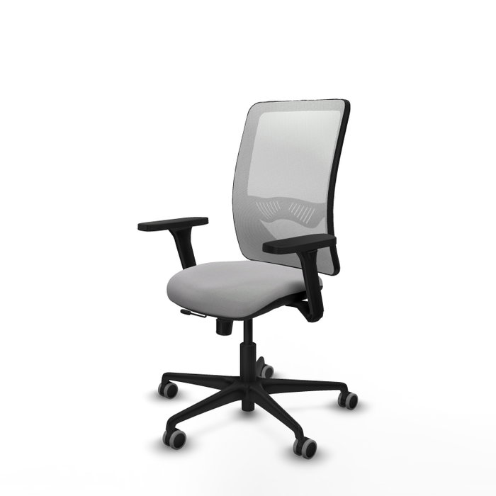 PIQUERAS Y CRESPO Silla de oficina Zulema con mecanismo Sincro/Traslack, Gris claro y Blanco PIQUERAS Y CRESPO Silla de oficina Zulema con mecanismo Sincro/Traslack, Gris claro y Blanco