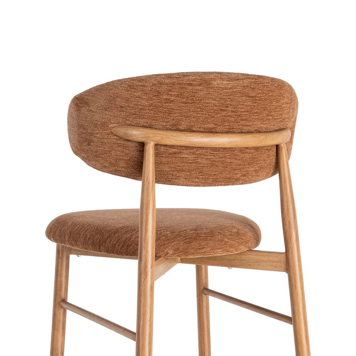 Taburete Melocotón Tejido-Metal Contract 54 X 52 X 105 cm (Set de 2)