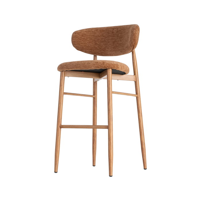 Taburete Melocotón Tejido-Metal Contract 54 X 52 X 105 cm (Set de 2)