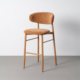 Taburete Melocotón Tejido-Metal Contract 54 X 52 X 105 cm (Set de 2)