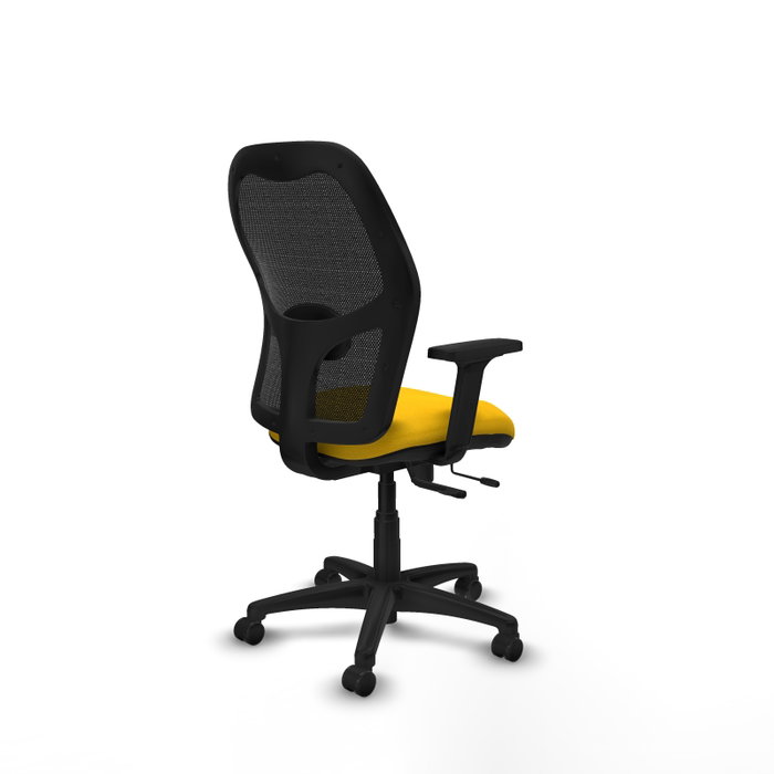 PIQUERAS Y CRESPO Silla de oficina Alocén traslack malla negra bali amarillo