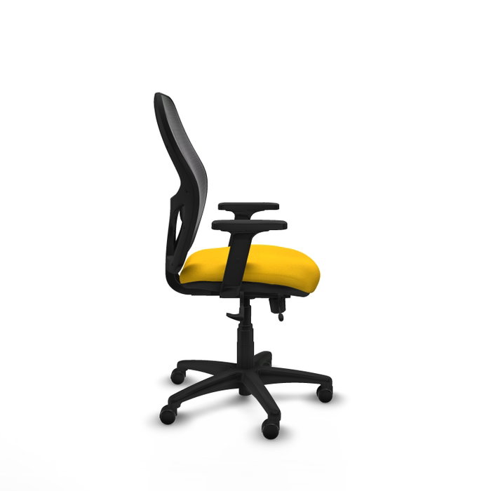 PIQUERAS Y CRESPO Silla de oficina Alocén traslack malla negra bali amarillo