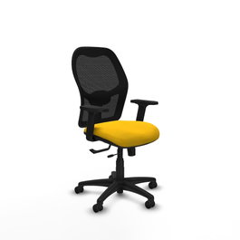 PIQUERAS Y CRESPO Silla de oficina Alocén traslack malla negra bali amarillo