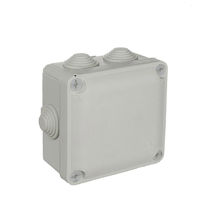 Solera Y715 Caja Estanca Cuadrada 100x100x55mm IP55 Gris con Tornillos Solera Y715 Caja Estanca Cuadrada 100x100x55mm IP55 Gris con Tornillos