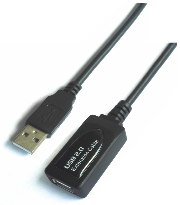 Aisens Cable de Extensión USB 2.0 con Amplificador 15m Negro
