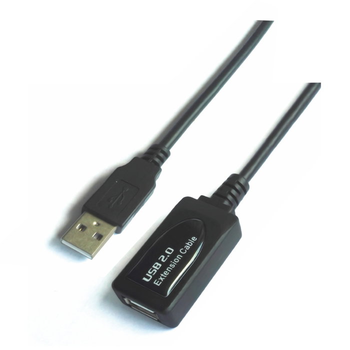 Aisens Cable de Extensión USB 2.0 con Amplificador 15m Negro