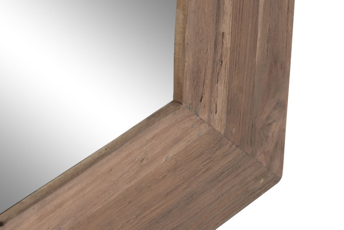 DKD Home Decor Espejo de Teca Reciclada y Cristal Natural 80x180 cm