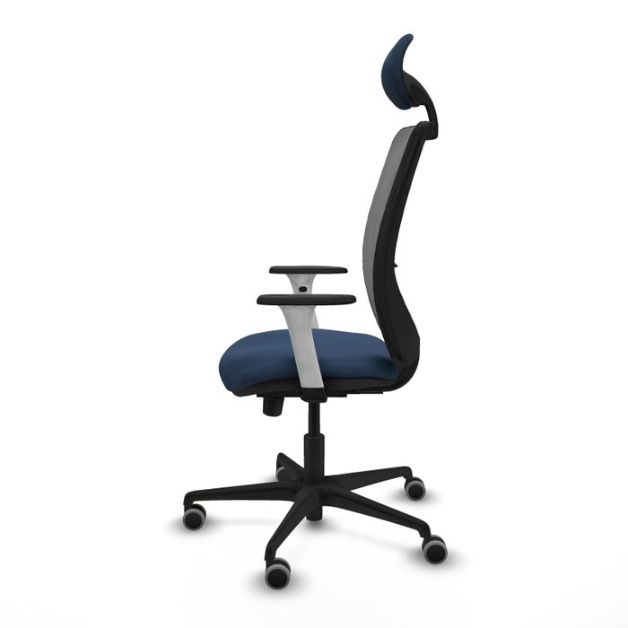 PIQUERAS Y CRESPO Silla de oficina Zulema con mecanismo Sincro/Traslack Azul marino y Gris
