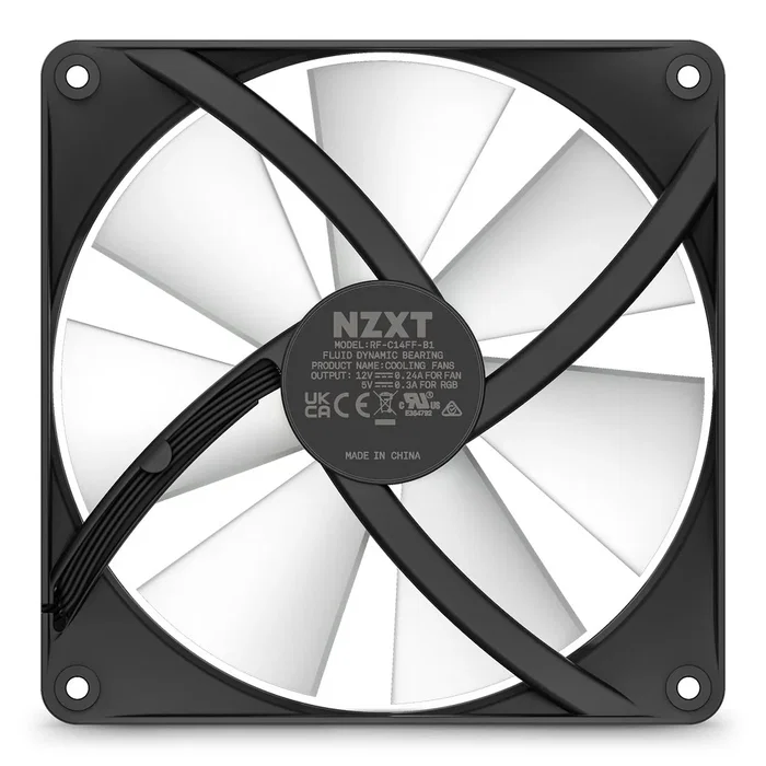NZXT F140 RGB Core Ventilador de 14 cm Negro