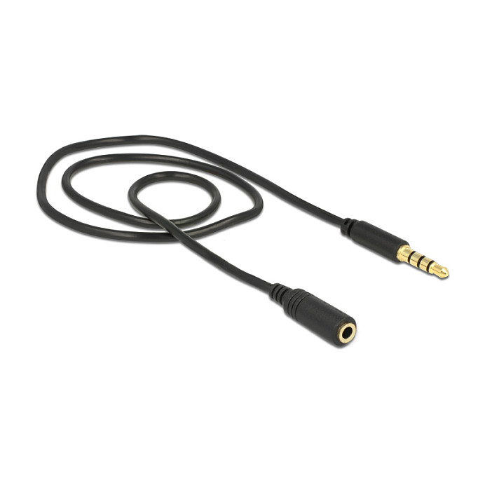 DeLOCK 84716 Cable de audio 3,5 mm macho a hembra de 0,5 m negro DeLOCK 84716 Cable de audio 3,5 mm macho a hembra de 0,5 m negro