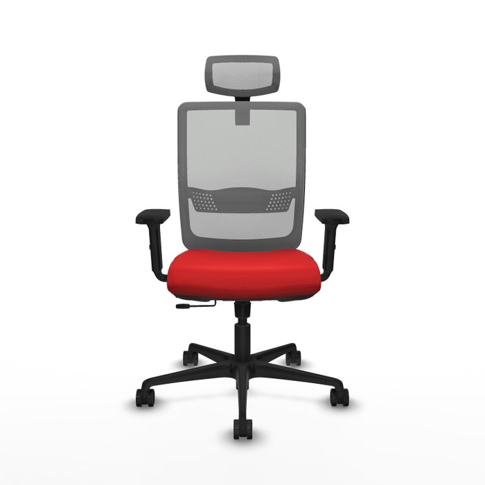 PIQUERAS Y CRESPO Silla de oficina Haches con mecanismo Sincro/Traslack, Rojo y Gris PIQUERAS Y CRESPO Silla de oficina Haches con mecanismo Sincro/Traslack, Rojo y Gris
