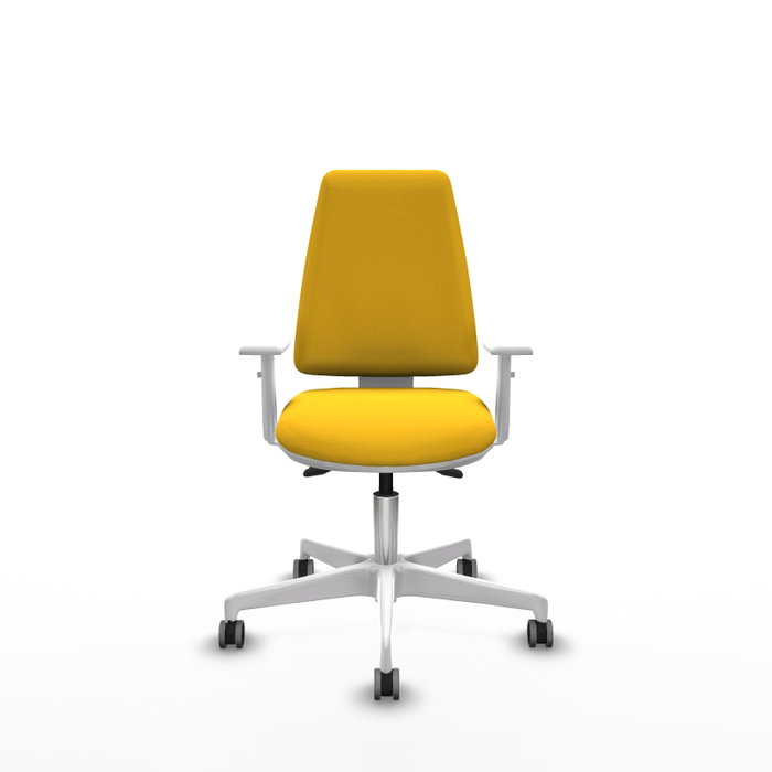 PIQUERAS Y CRESPO Silla de oficina Elche Amarillo con mecanismo Asincro