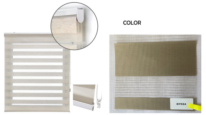 DKD Home Decor Estor DIA-NOCHE Marrón 80x190 cm