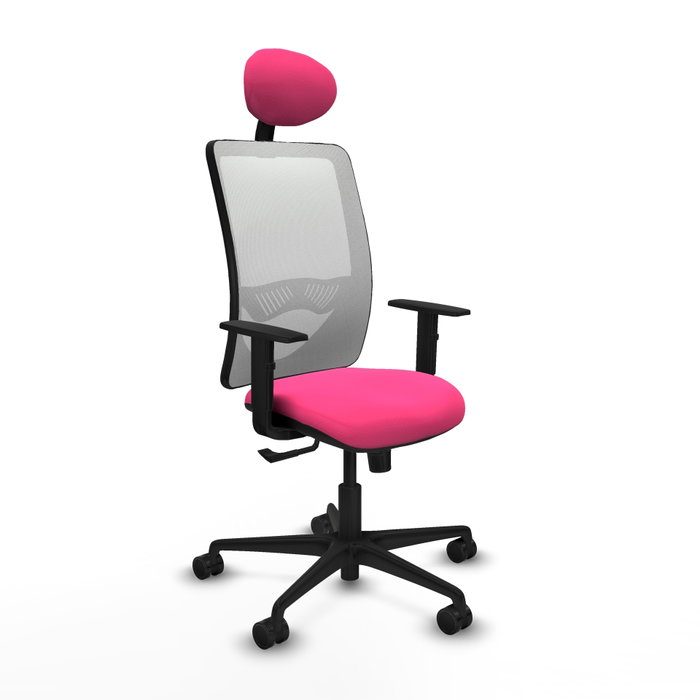 PIQUERAS Y CRESPO Silla de oficina Zulema Rosa y Blanco con Mecanismo Sincro PIQUERAS Y CRESPO Silla de oficina Zulema Rosa y Blanco con Mecanismo Sincro