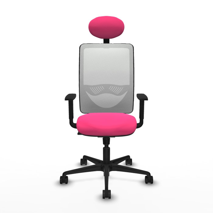 PIQUERAS Y CRESPO Silla de oficina Zulema Rosa y Blanco con Mecanismo Sincro PIQUERAS Y CRESPO Silla de oficina Zulema Rosa y Blanco con Mecanismo Sincro